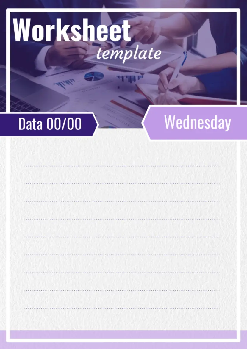 Worksheet template for Google Docs