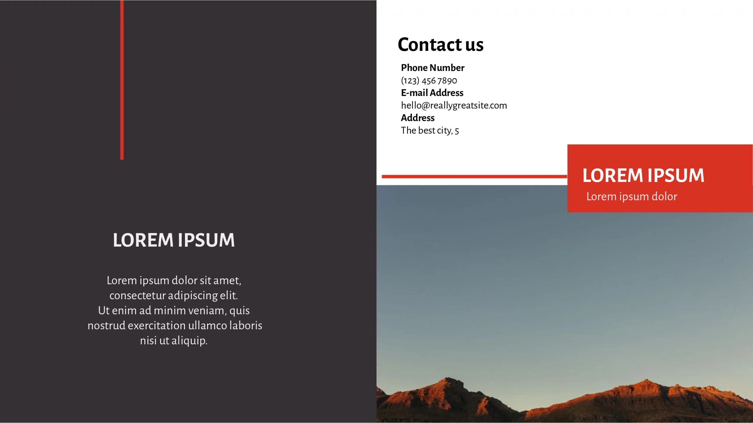 Slides 4 Panel Brochure Template