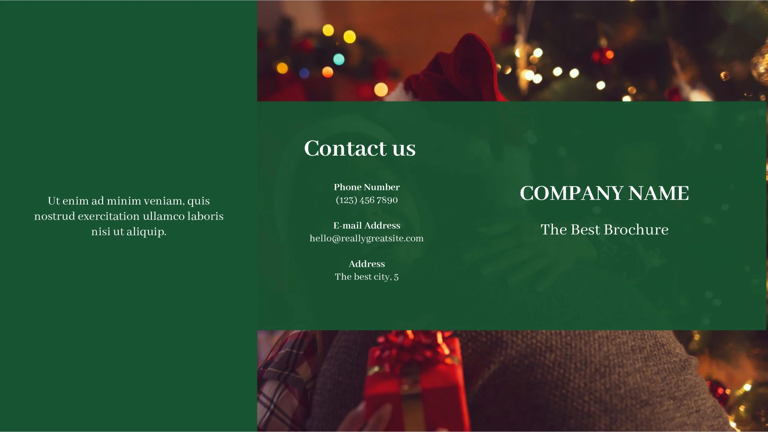 Slides 6 Panel Brochure Template for Google Slides