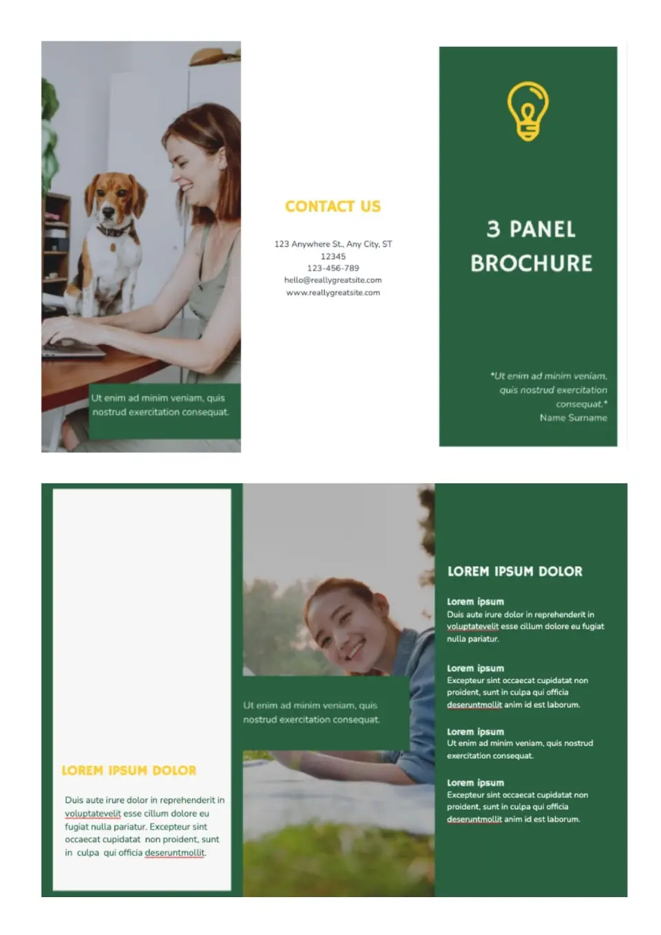 3 Panel Brochure Template for Google Docs