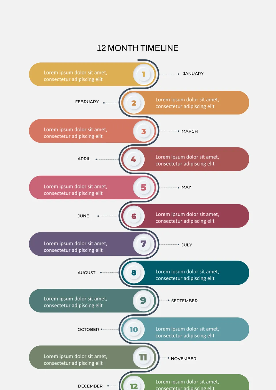 12 Month Timeline Template