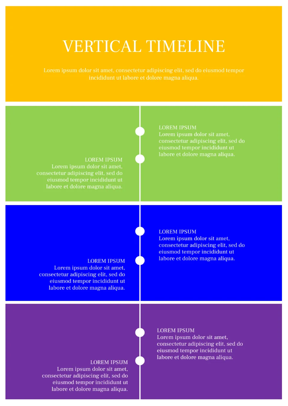 Vertical Timeline Template