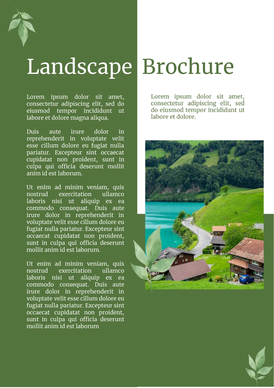 Landscape Brochure Template