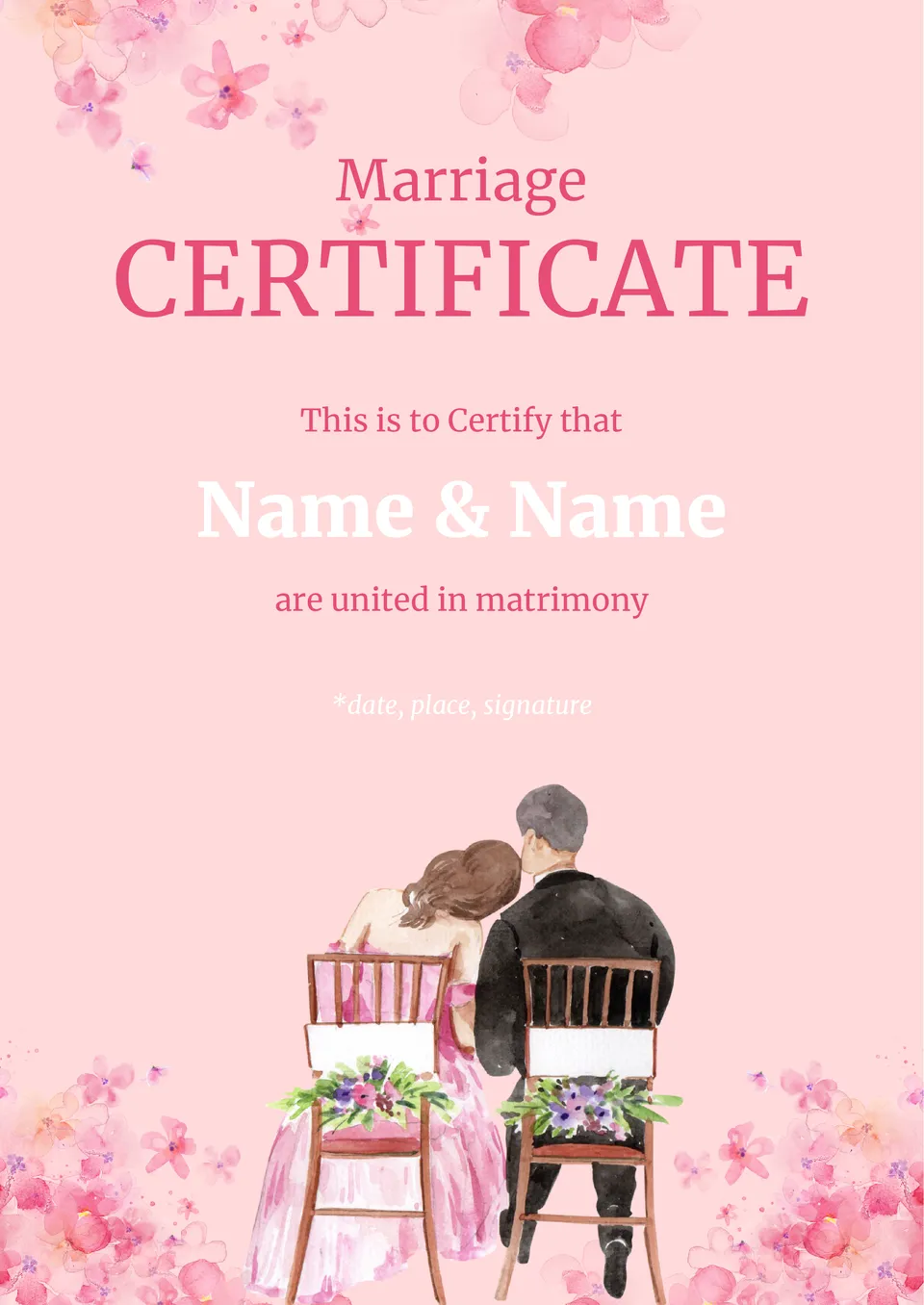 Marriage Certificate Template