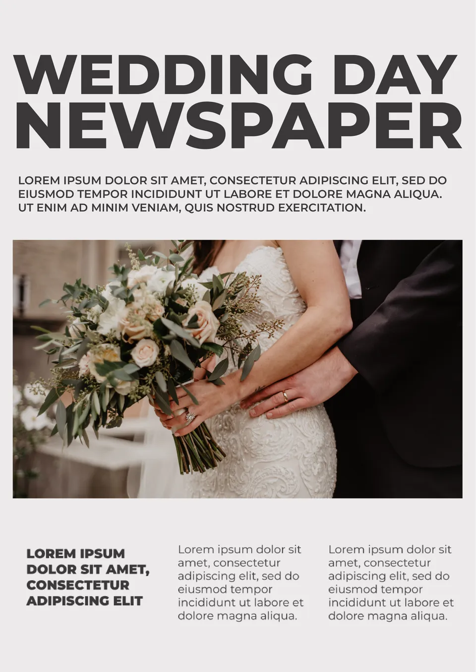 Wedding Day Newspaper Template