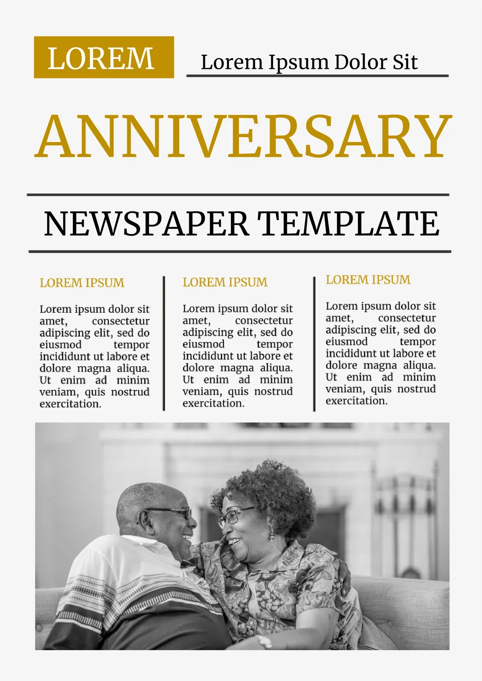 Anniversary Newspaper Template