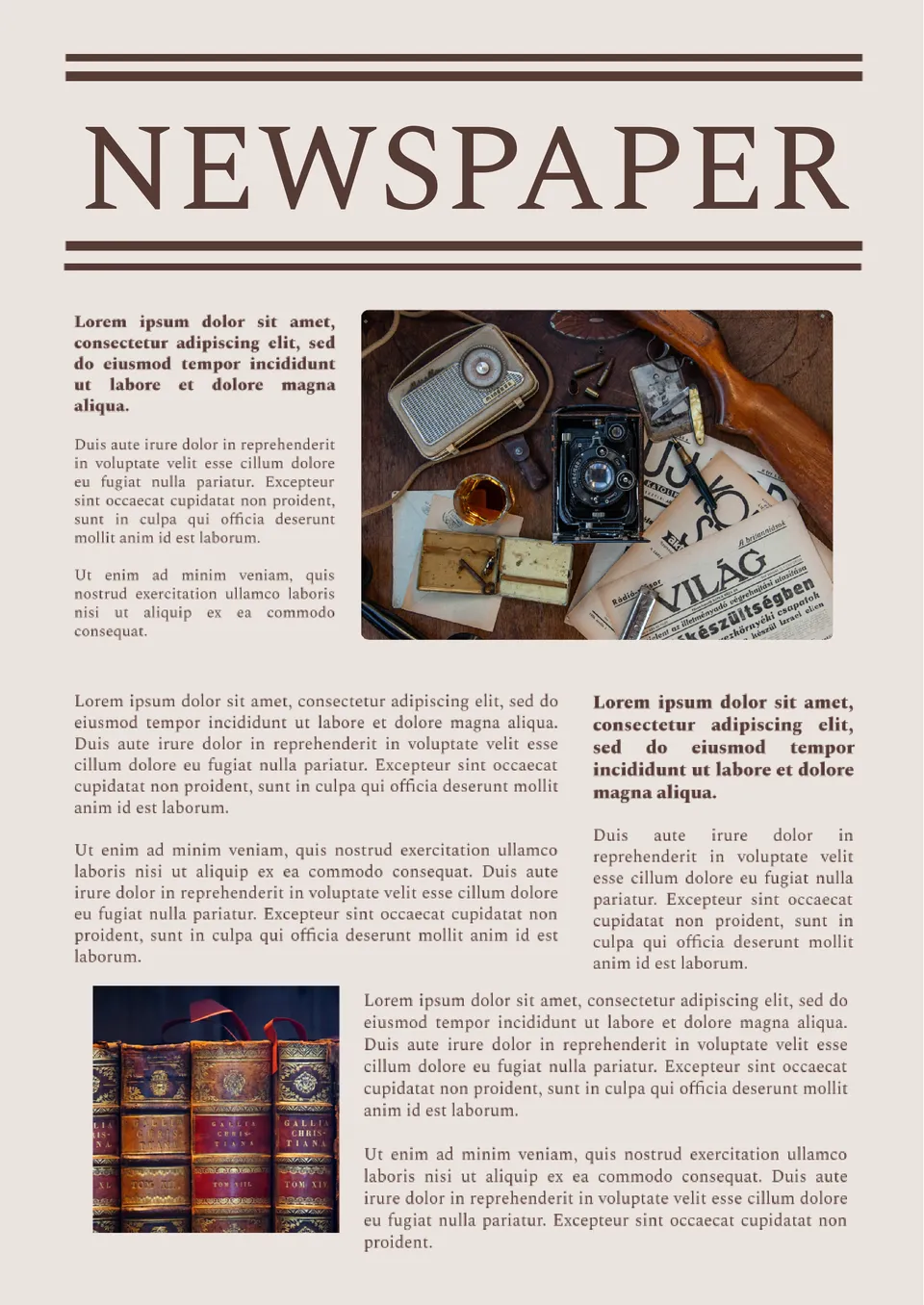 Antique Newspaper Template