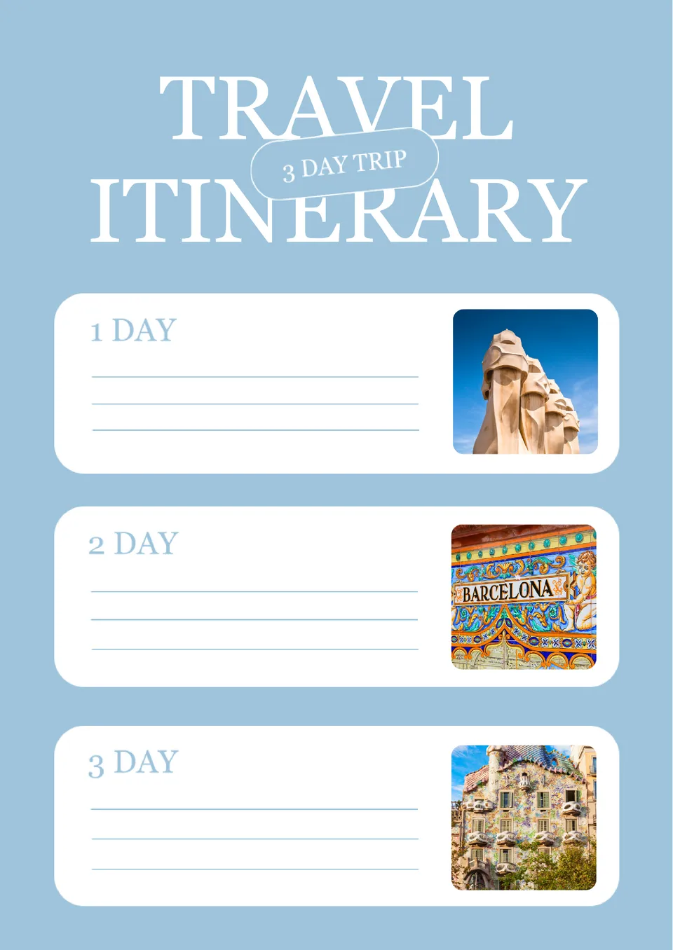 Travel Itinerary Template