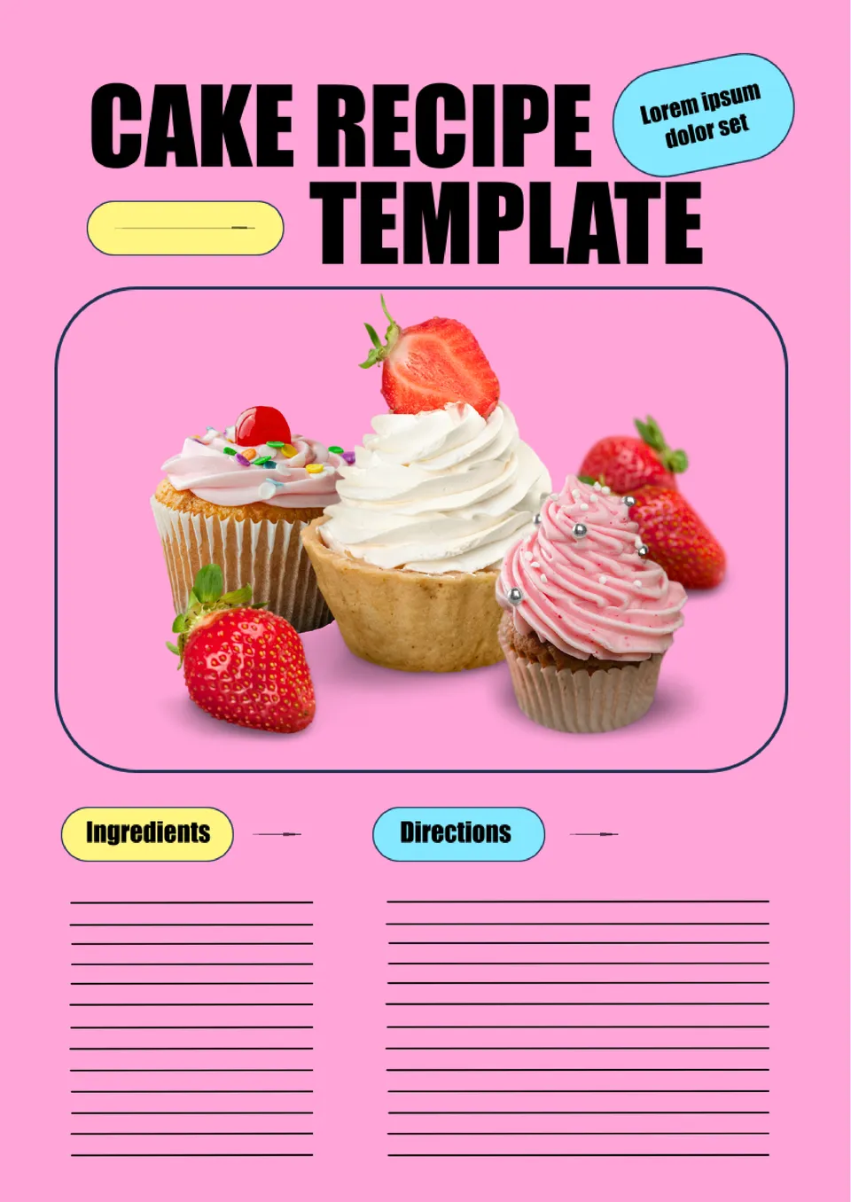 Cake Recipe Template