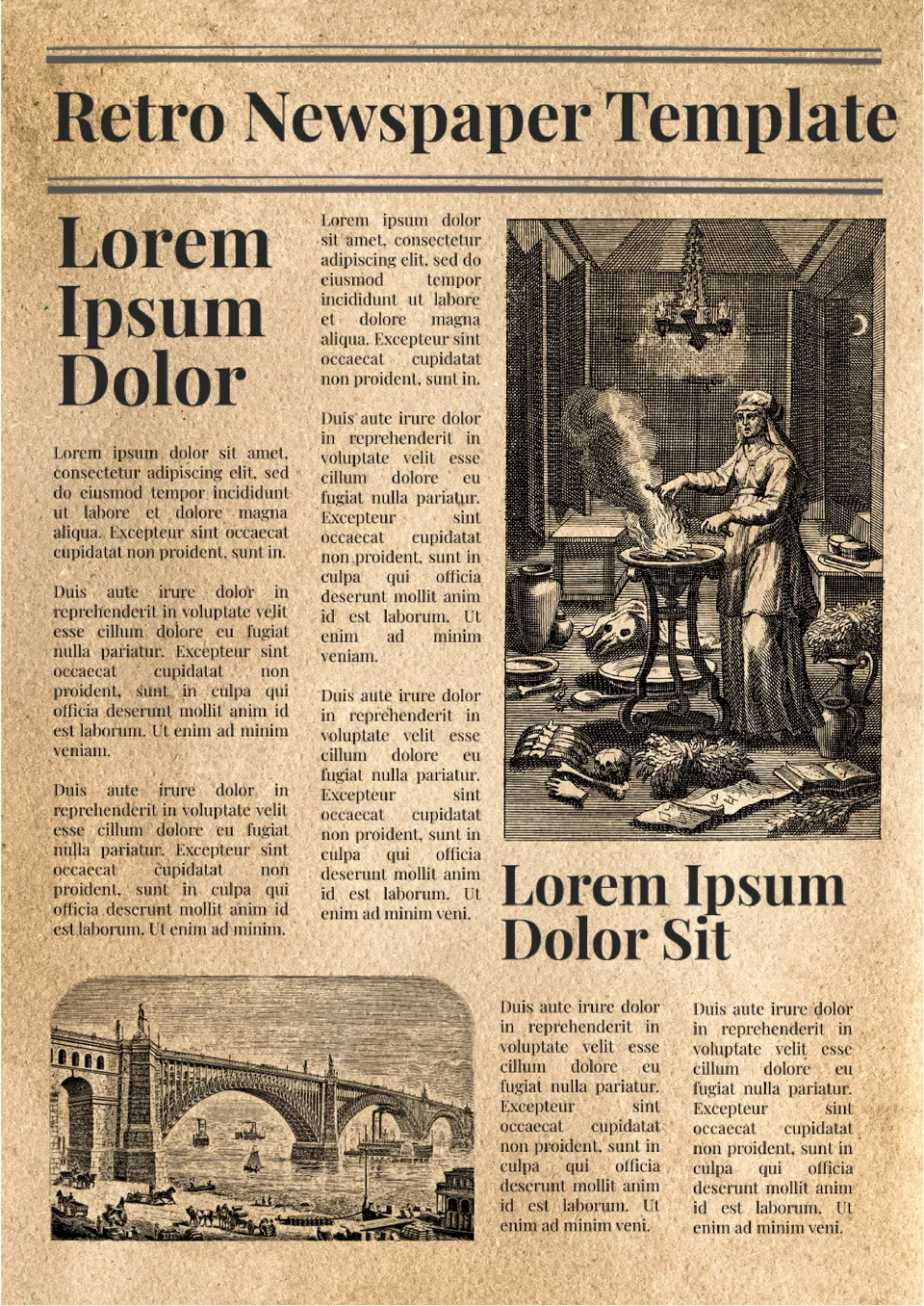 Retro Newspaper Template