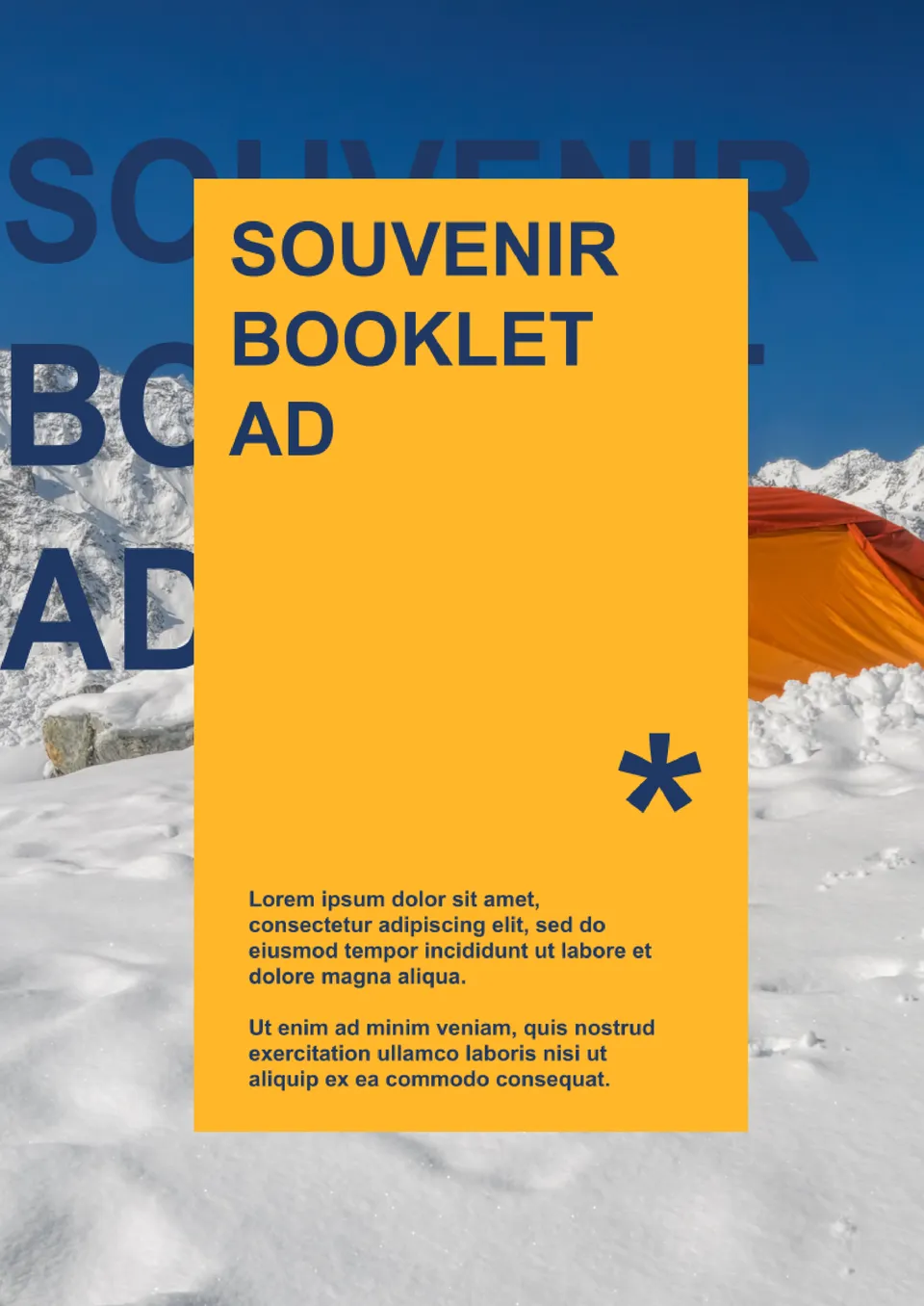 Souvenir Booklet Ad Template